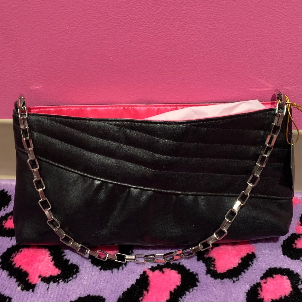 Bebe Alex Mini Satchel with Chain NWT